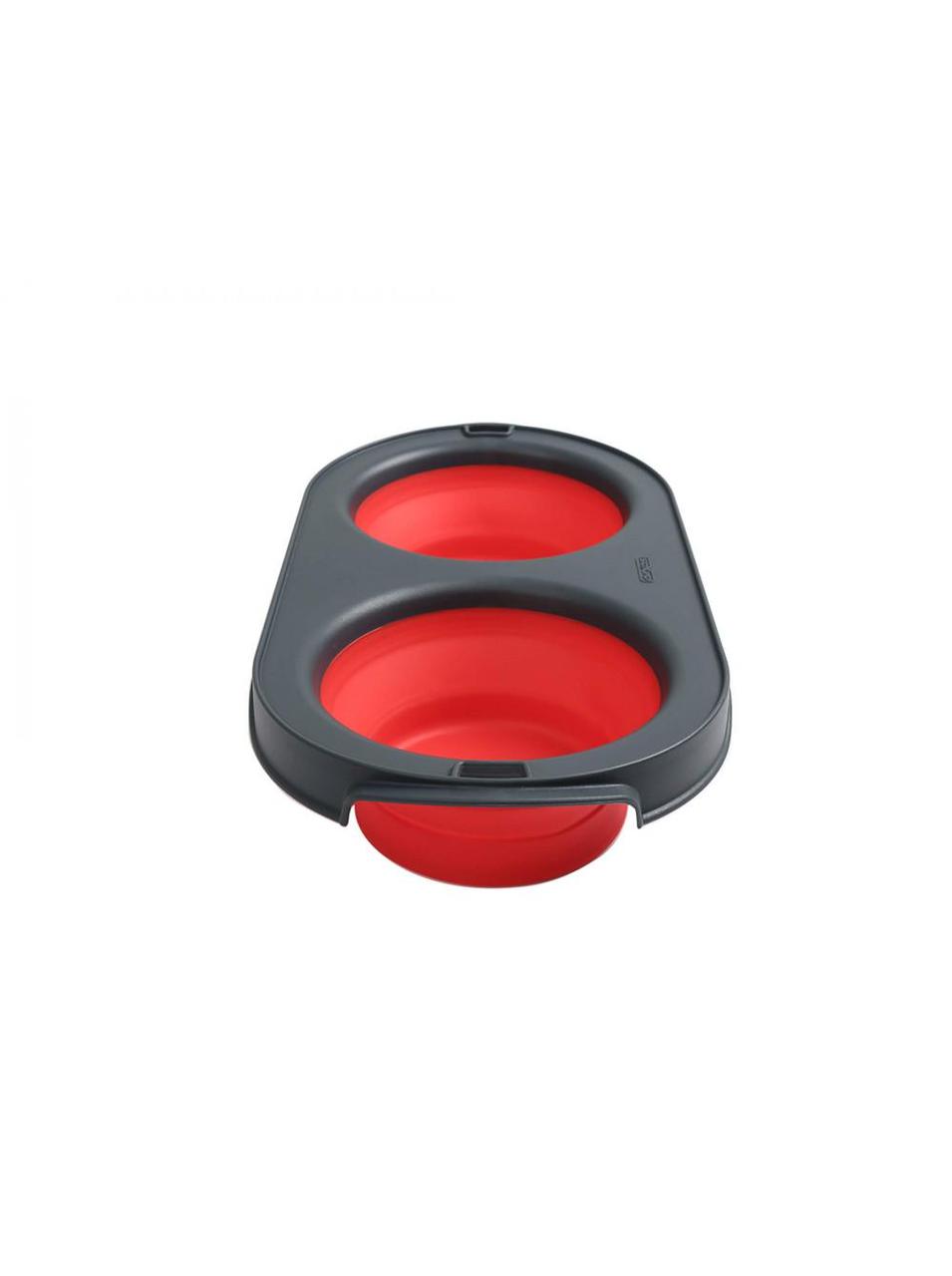 Миска подвійна для тварин Dexas Collapsible Pet Feeder складна 600 мл червоний (dx30655)