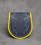 Жіноча шкіряна сумка ручної роботи оригінальна авторська напівкругла "Калина", фото 5