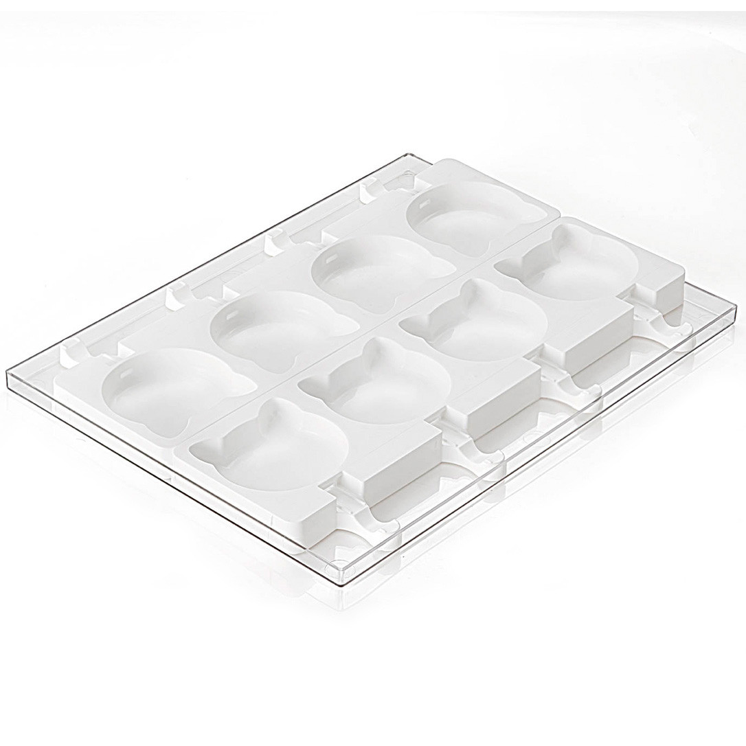 Набір форм для морозива з підносом КОТИК Silikomart (GEL08)