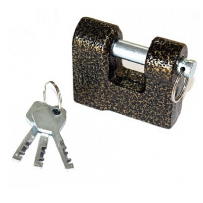 Купить Замок навесной П-образный хром 80 мм, цена за 1шт, ОЕМ, цена 174 ...