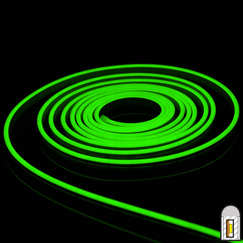 Світлодіодний гнучкий неон міні 12V, LED NEON MINI 12W - 6x12мм, колір світіння - зелений