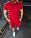Чоловічий літній комплект подовжені шорти та футболка з бічними смугами, фото 8