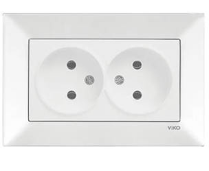 Viko Meridian розетка 2-а без заземлення біла