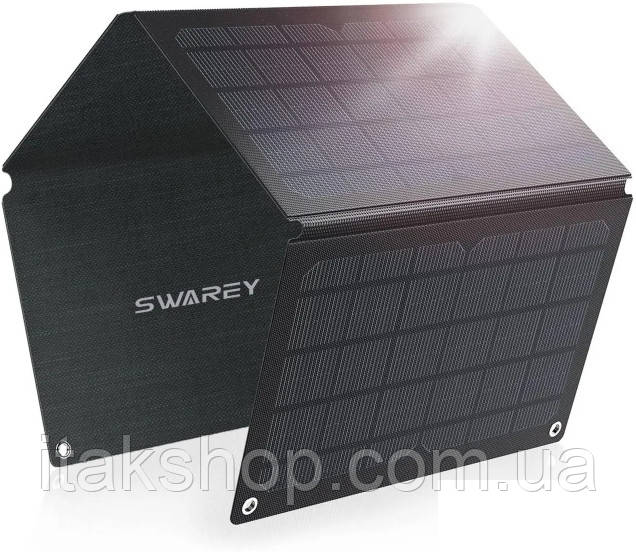 Зарядний пристрій Solar panel BS-030 30 W IP67+ 2xUSB (PD) виходу Сонячна панель