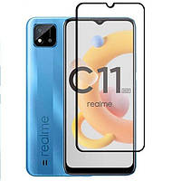 Защитное стекло для Realme C11 2021 на экран 5д HQ защитное стекло на телефон реалми ц11 2021 черное HQG