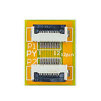 FFC Extension board 12*12pin 0.5mm, (20*16mm, flip)