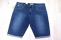 Шорты джинсовые мужские летние ткань тонкая стрейч синие с ровным кроем Vitions код-(1395)
