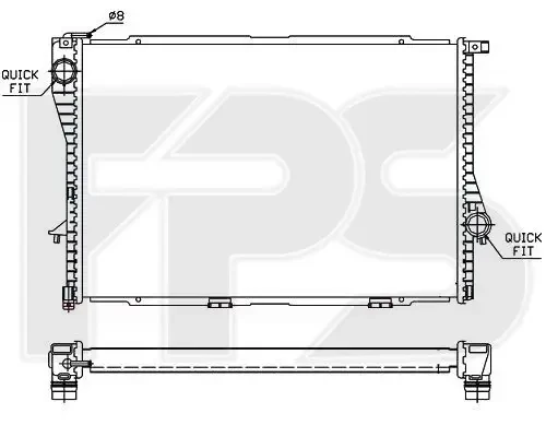 Радіатор BMW 5 Series (Е39) 96-03/7 (E38) 94-02, фото 1