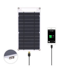 Зарядний пристрій Solar panel L1658 8W + 1xUSB Тонка сонячна панель