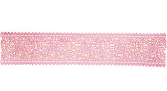 Цукрове прикраса для торта "Мереживо №425 рожеве" 10