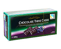 Конфеты шоколадные с начинкой со вкусом черной смородины Maitre Truffout Chocolate Thins Cassis, 200 г