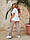 Літній жіночий костюм для прогулянок: штани та футболка, батал/3 кольори, фото 6