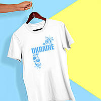 Футболка з принтом "Ukraine (синій принт)" Push IT
