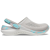 Сабо Crocs LiteRide 360 Clog 40-41 р 25.8-26.7 см Светло серые с принтом 206708-M8/W10 Pearl White/Multi