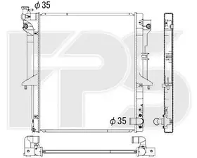 Радіатор Mitsubishi (Міцубісі) L 200 05 - виробник AVA