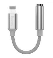 Переходник AUX Baseus Lightning to 3.5mm Headphone Jack Adapter Silver