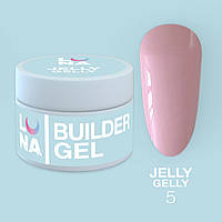 Luna Gelly Jelly №5 - гель-желе для наращивания, реставрации квадрата, бежевый 15 мл