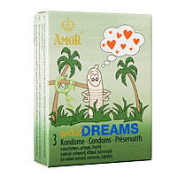 Ребристі презервативи AMOR wild Dreams, 3 шт.