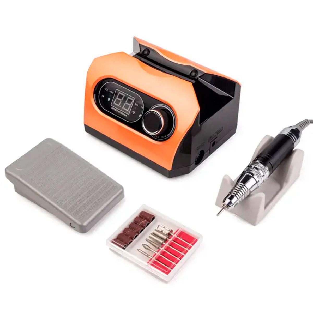 Фрезер для манікюру та педикюру Nail Drill ZS-717 PRO (помаранчевий), 35000 об/хв