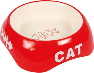 Trixie (Тріксі) Керамічна миска для кішок CAT, 200 мл / 13 см