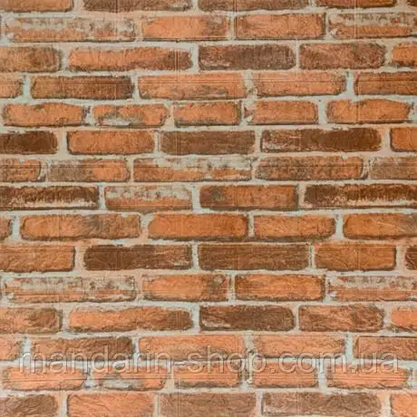 Самоклеючі шпалери Декоративна 3D панель ПВХ 1 шт, під коричневу катеринославську цеглу, фото 1
