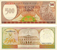 СУРИНАМ. 500 гульденов 1982г. (Р-129). UNC!