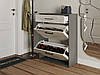 Полиця для взуття на 3 шухляди з ДСП, комод для взуття з шухлядами FT-7, фото 6