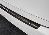 Захисна накладка на задній бампер для Porsche Cayenne 2010-2014, Lift 2014-2017 /чорн.нерж.сталь/, фото 8