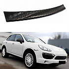 Захисна накладка на задній бампер для Porsche Cayenne 2010-2014, Lift 2014-2017 /чорн.нерж.сталь/