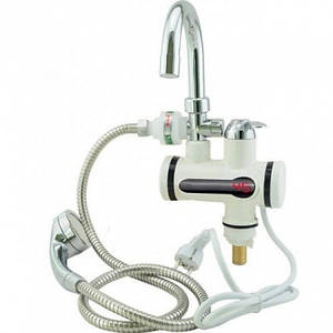 Проточний водонагрівач кран бойлер із душем і циферблатом (Під'єднання з низом)