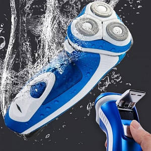 Акумуляторна вологостійка чоловіча електробритва з плавальними ножами DSP 60081 з тримером