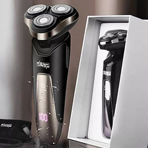 Електробритва для чоловіків роторна для вологого та сухого гоління з плавальними головками DSP 60017 IPX6 USB 5W