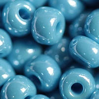 Бісер Чеський Preciosa Для біжутерії перлиновий 6010 / 68020 калібр 6/0 Блакитний Упаковка 5 грам