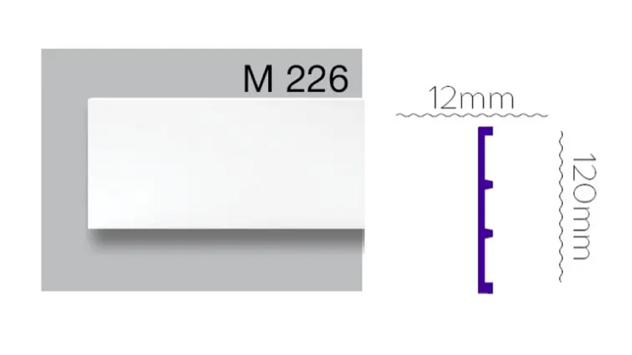 Плінтус дюрополімер Harmony ( 120х12х2440мм )