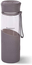 Пляшка спортивна Fissman Sport Line 500мл, скляна, сіра