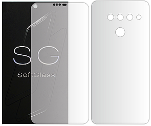 Бронеплівка для LG V50 ThinQ 5G комплект: для передньої і задньої панелі зносостійка поліуретанова SoftGlass