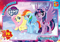 Пазлы серии "My little PONY" 70 эл. (полотно 210*300мм) в кор. 19х13х3см GToys (MLP014)