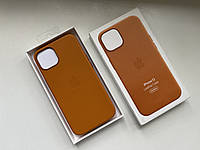 Чохол Apple for iPhone 13 - Leather Case with MagSafe Golden Brown Оригінал!