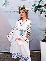 Платье женское с вышивкой, натуральная ткань 42-46 р-ры