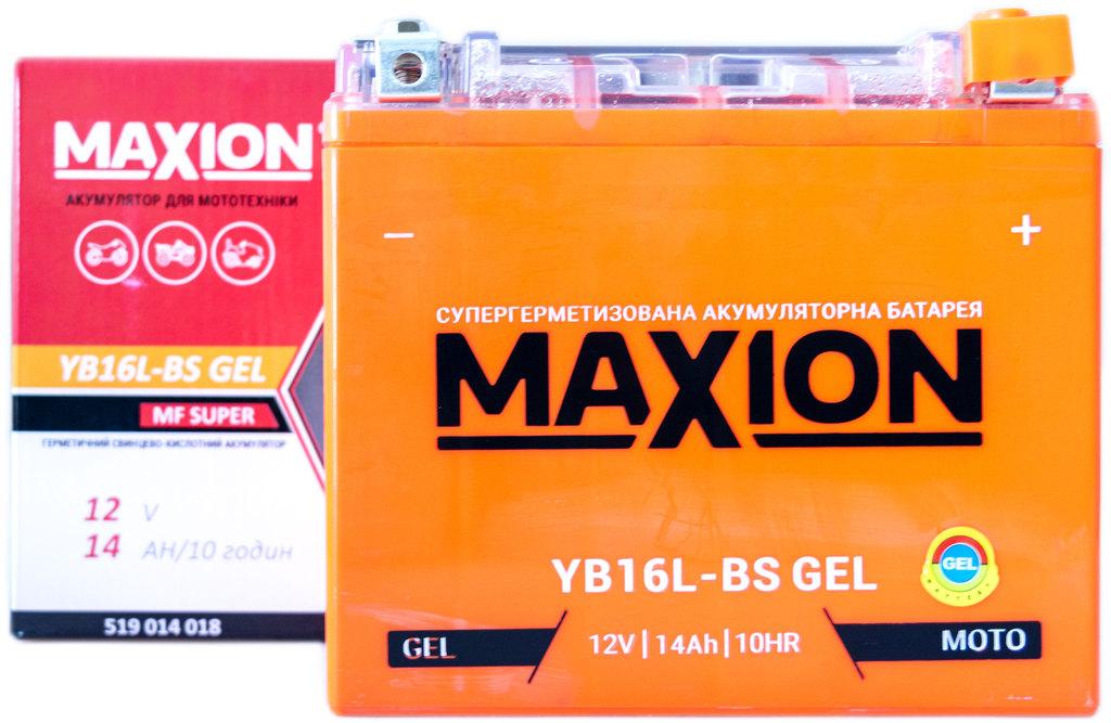 Аккумулятор Мото 12v 14Ah Maxion Під Болт (гелевой) — Купить Недорого ...