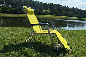 Шезлонг лежак Bonro 180см жовтий