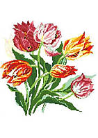 Тюльпаны Канва с нанесенным рисунком для вышивки крестом Світ можливостей 725СМД