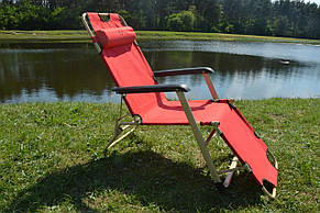 Шезлонг лежак Bonro 180см червоний