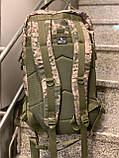 Тактичний військовий рюкзак WolfTrap 45 літрів мультикам камуфляж, фото 3