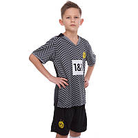 Форма футбольна дитяча Borussia Dortmund Боруссія Zelart 3750 S (22) зріст 120-125 см Grey-Black