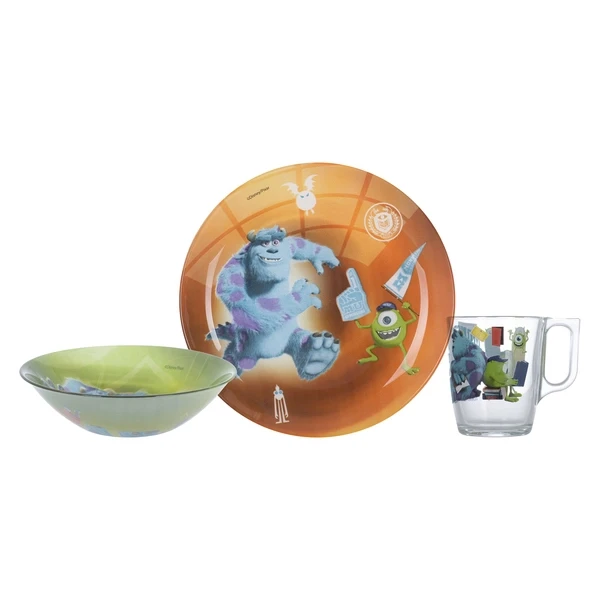 Набір дитячого посуду Luminarc Disney Monsters 3 предмета P9261