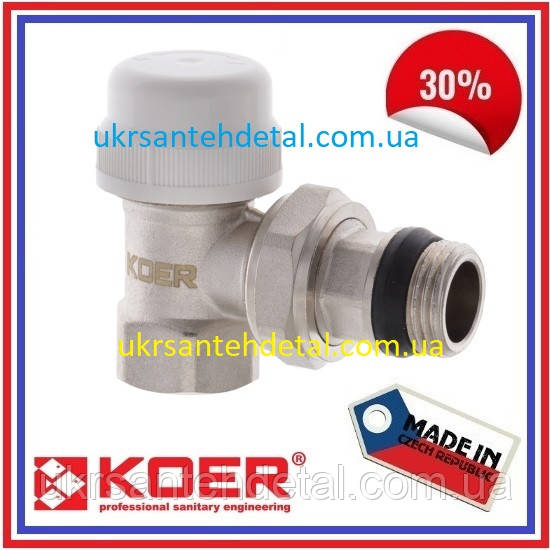 Кран під термоголову 1/2 Koer (Чехия), фото 1