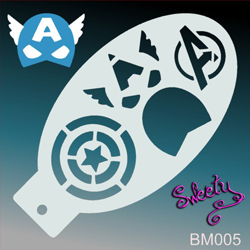 Трафарет для аквагрима многоразовые, bodyart, фото 1