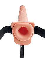 Порожний страпон Pipedream Fetish Fantasy 7,5" Hollow Squirting Strap-On With Balls AIW Or1719, фото 2