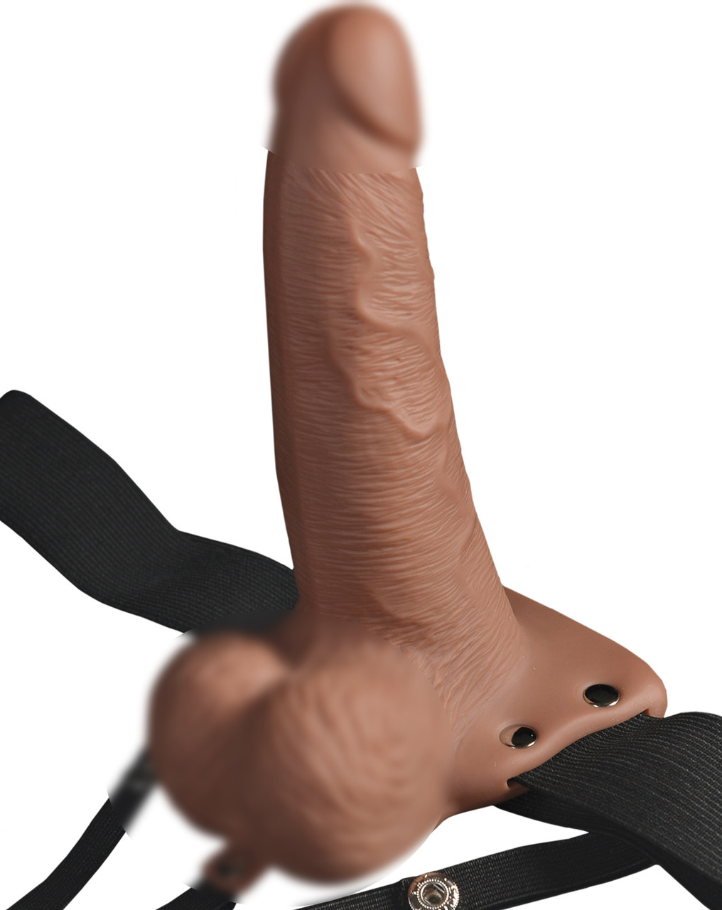 Порожний страпон із вібрацією Pipedream Fetish Fantasy 6" Hollow Rechargeable Strap-On Tan AIW Or1721, фото 1